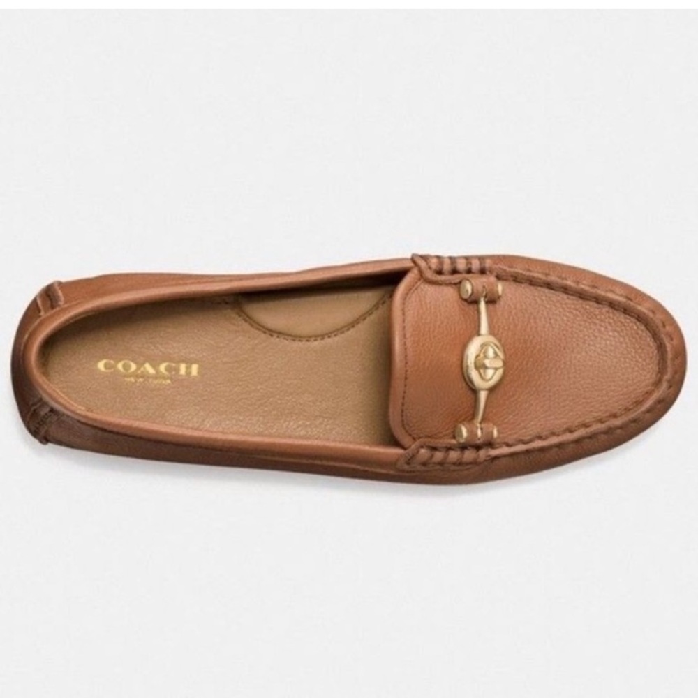 Coach Arlene leather driving Loafer Brown Leather Loafers Size 8.5